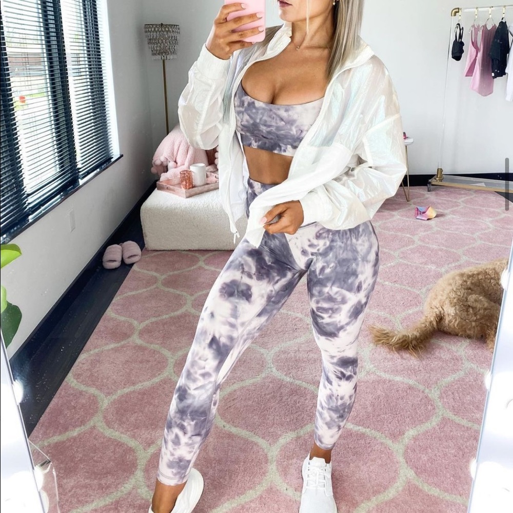 NWT lululemon align pant 28” + flow y bra set /dye